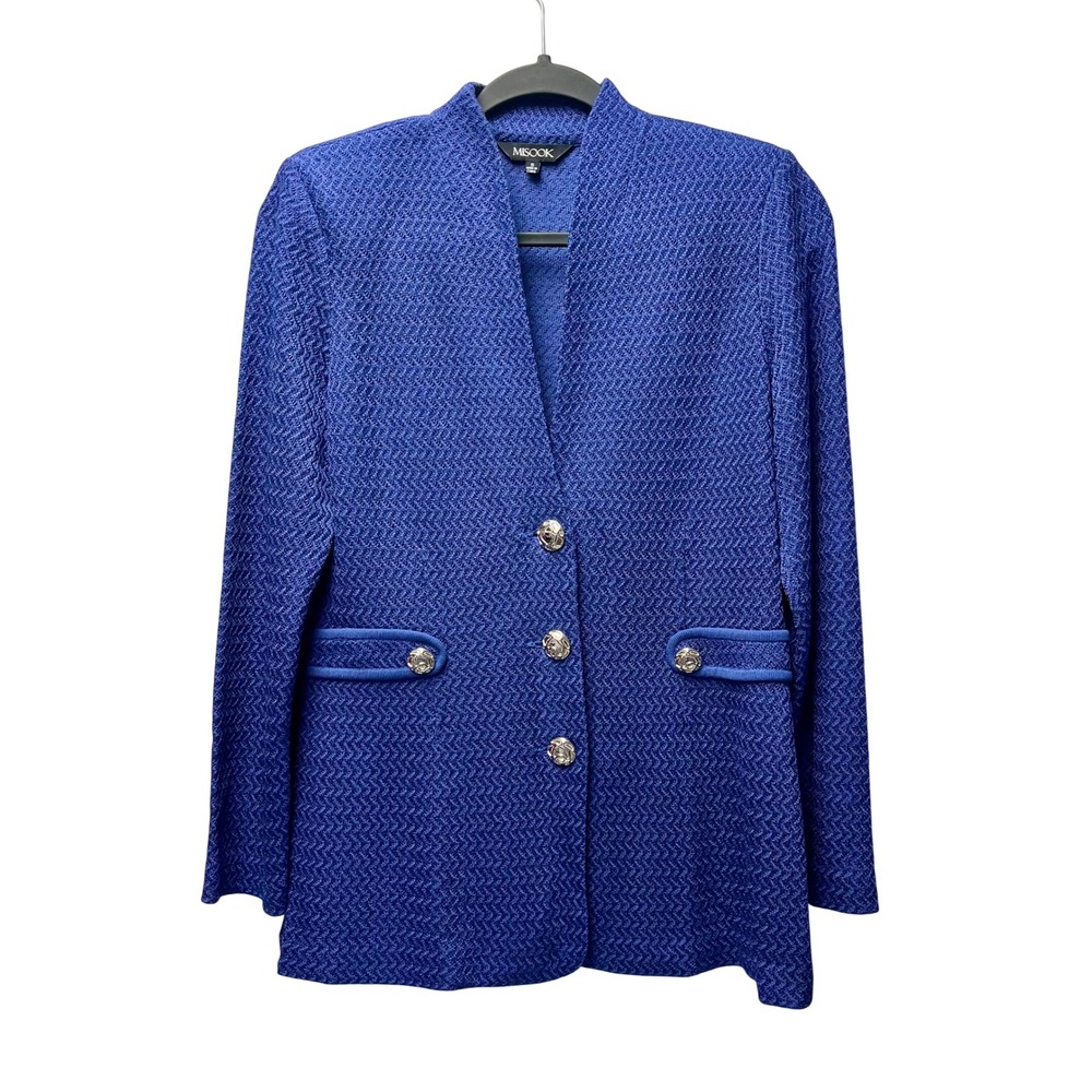 Misook Knit Jacket S Purple Jacket Blazer Careerwear Luxury Classic Formal Chic